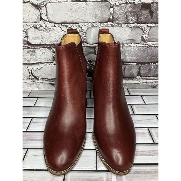 Madewell The Regan Cabernet Leather Chelsea Ankle Boots Women 8.5M US/39 #J8307 - Picture 10 of 16